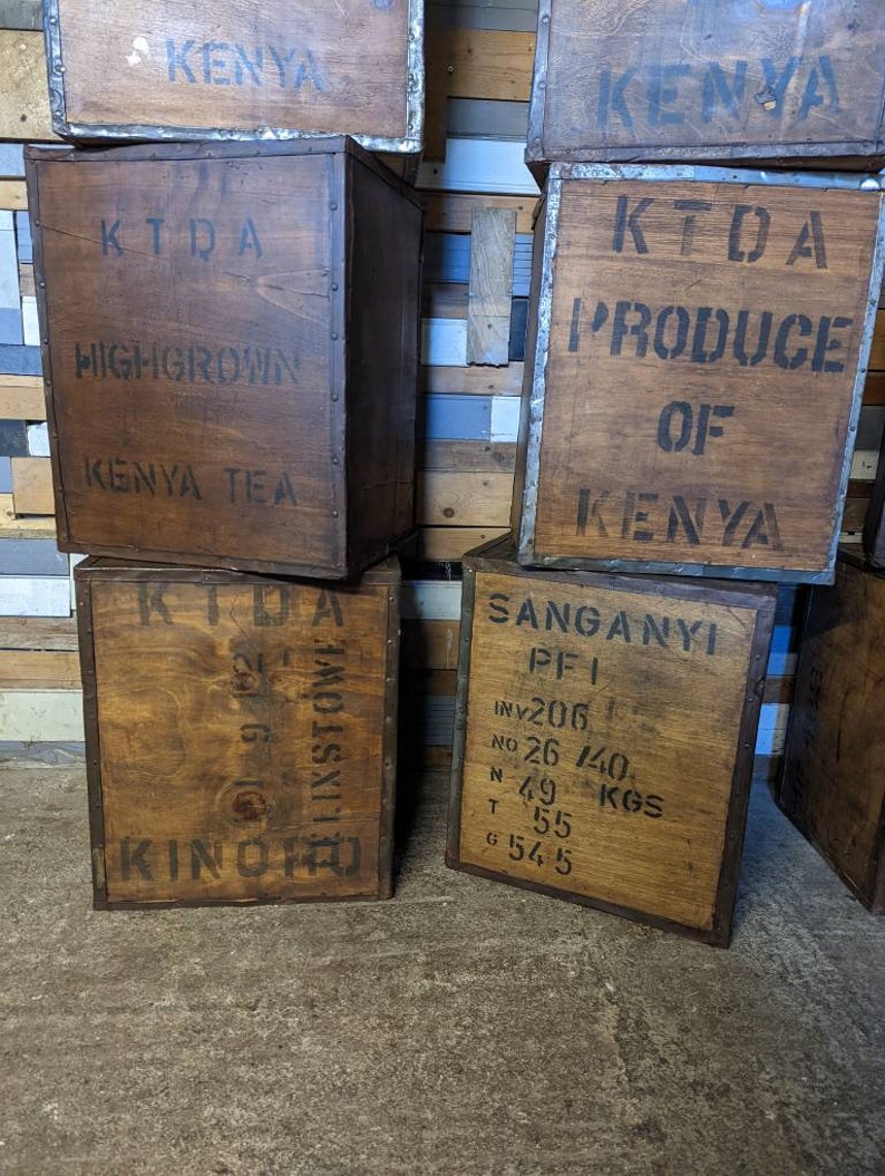 Vintage Retro Mid Century Old Tea Chest Box Storage Bedside Etsy UK