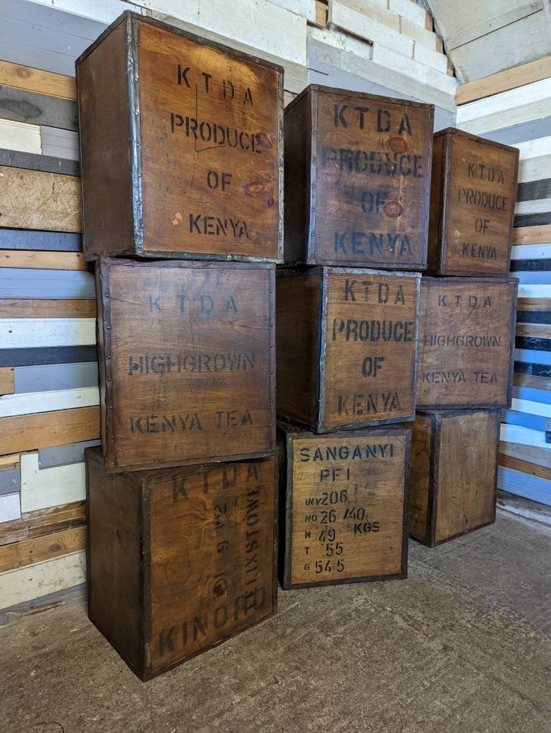 Vintage Retro Mid Century Old Tea Chest Box Storage Bedside Etsy UK