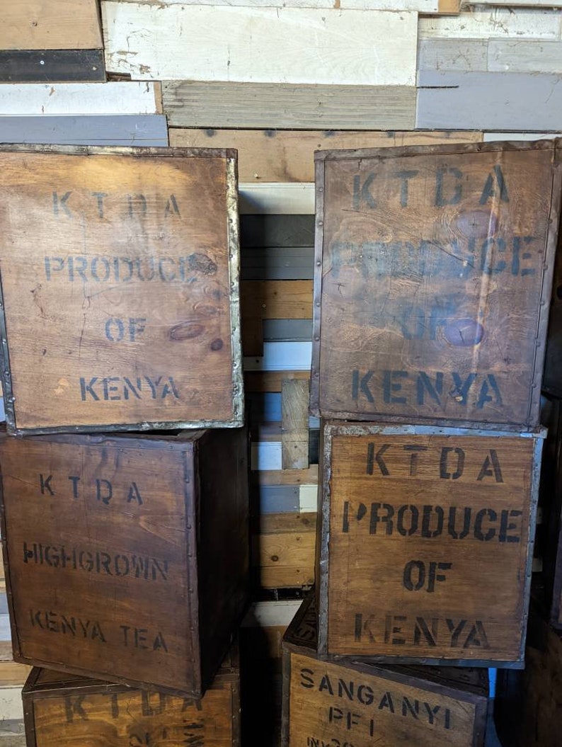 Vintage Retro Mid Century Old Tea Chest Box Storage Bedside Etsy UK