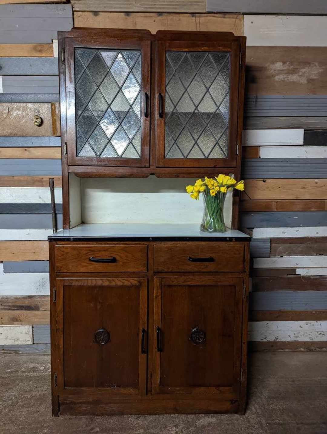 Vintage Retro Mid Century Kitchen Dresser House Keepers Cupboard ...