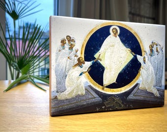 Resurrection, original wood panel good quality print of the modern icon, by Ivanka Demchuk