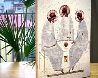 The Holy Trinity Icon: Modern Wood Panel Print by Ivanka Demchuk