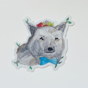 pegatina floral de coyote