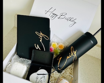 Personalised filled gift hamper, gift set, for her, tumbler set, pamper set, birthday gift, Mother’s Day gift, gift box, thank you