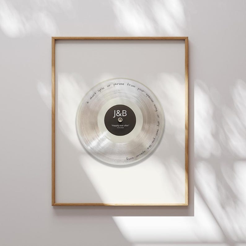 custom vinyl record trendy wall art print, alternative guest book wedding, birthday, bridal party, anniversary valentines gifts for him, her image 18