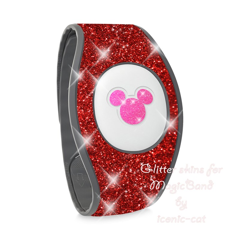 red,blue,pink,rose gold decal stickers for magic bands 2 Magicband decal wrap Sparkly glitter wraps skins decals for magic band 2.0 teal