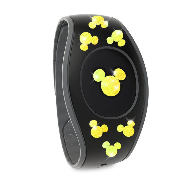 Waterproof and scratch resistant neon yellow glitter ideal for magicbands.magicband skins decals stickers magic band decal skin sticker