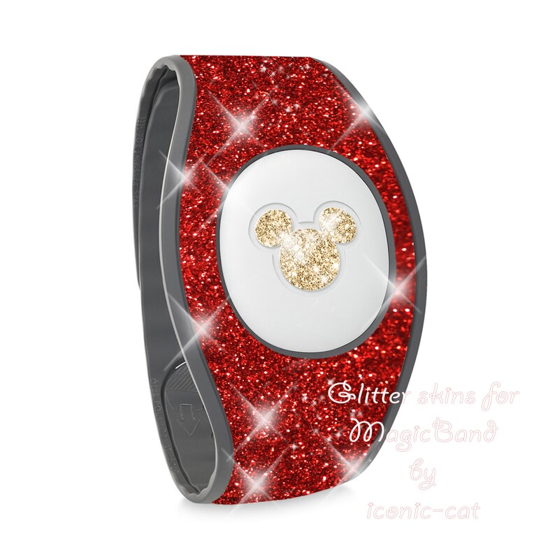 red,blue,pink,rose gold decal stickers for magic bands 2 Magicband decal wrap Sparkly glitter wraps skins decals for magic band 2.0 teal