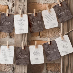 Cartes cadeaux pour fête de mariage Livre d'or personnalisé Cartes à jouer Livre d'or de mariage Livre de signatures alternatif Cartes de fête de fiançailles personnalisées