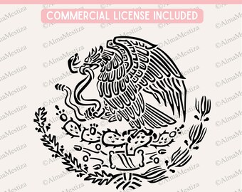 Mexican Eagle PNG - Digital Download High Resolution - Mexican Pride Designs