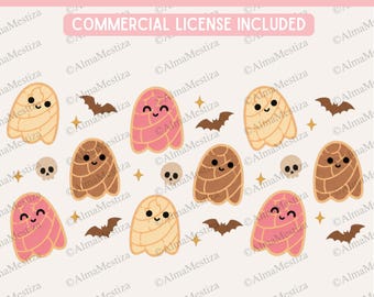 Spooky Conchas PNG  - Dia de los Muertos - Mexican Pan Dulce Ghost - Digital Download High Resolution