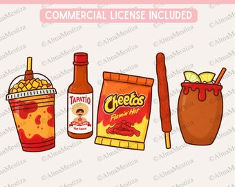 Spicy Mexican Snacks PNG  - Digital Download High Resolution