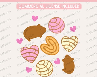 Mexican Pan Dulce PNG Bundle  - Latinx - Latino Sticker Bundle - Mexican Sweet Bread - Mexican Food - Digital Download High Resolution