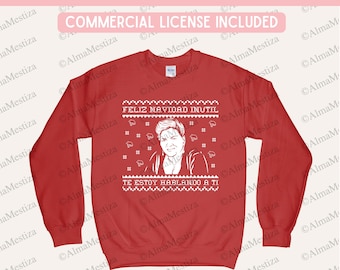 Paquita la del Barrio SVG PNG – Funny Ugly Christmas Sweater Design (Digital Download)