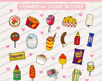 Mexican Candy and Mexican Snacks PNG Bundle  - Digital Download High Resolution