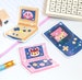 HOLOGRAPHIC STICKERS CONSOLES | 3 shiny stickers pack | Kirby / Pikachu / Celeste Stickers 
