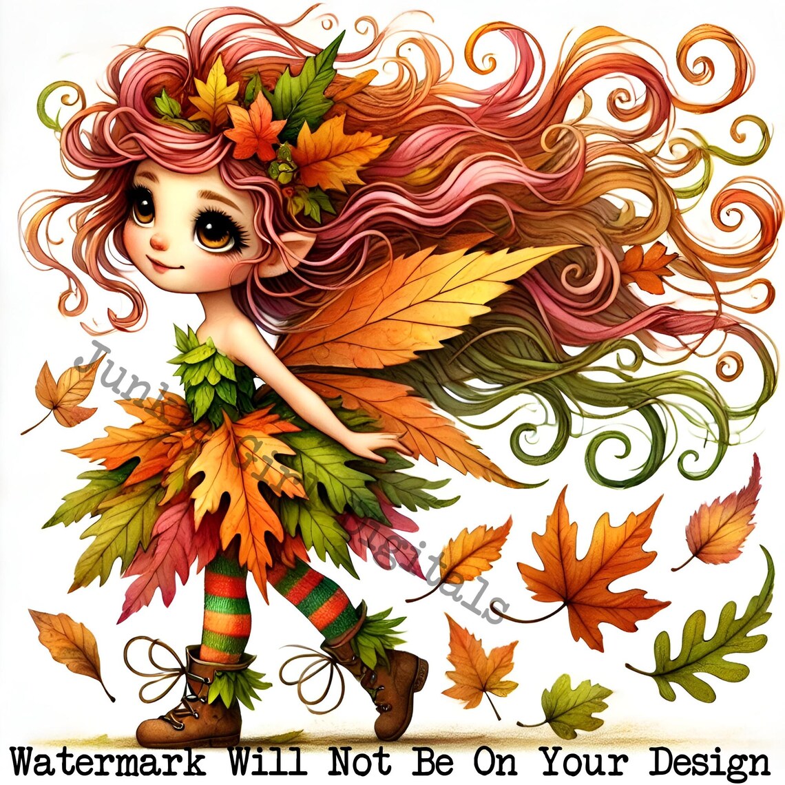 Whimsical Fall Fairy Watercolor Art: Junk Journal & Card Making (JPG ...