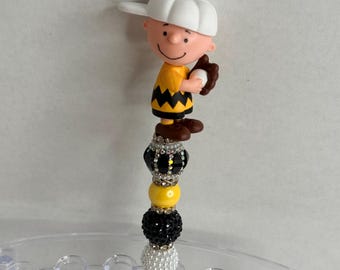 Glam Charlie Brown Beaded Pen