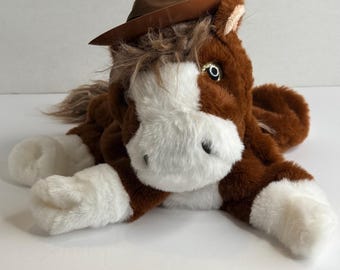 DIY Horse Stuff a Plushie – Brown and White Faux Fur, Realistic Mane, No-Sew Craft