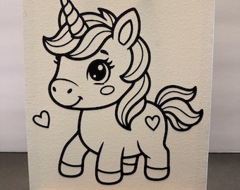 Custom 8x10 Magical Unicorn Stretched Canvas