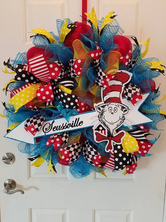 Dr Seuss Wreath Teacher Wreath Oh The Places You Ll Go Etsy