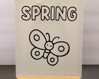 Custom 8x10 Spring Butterfly Stretched Canvas