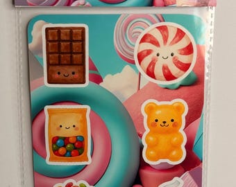 Candy Stickers: Whimsical Vinyl Decals for Laptops, Water Bottles