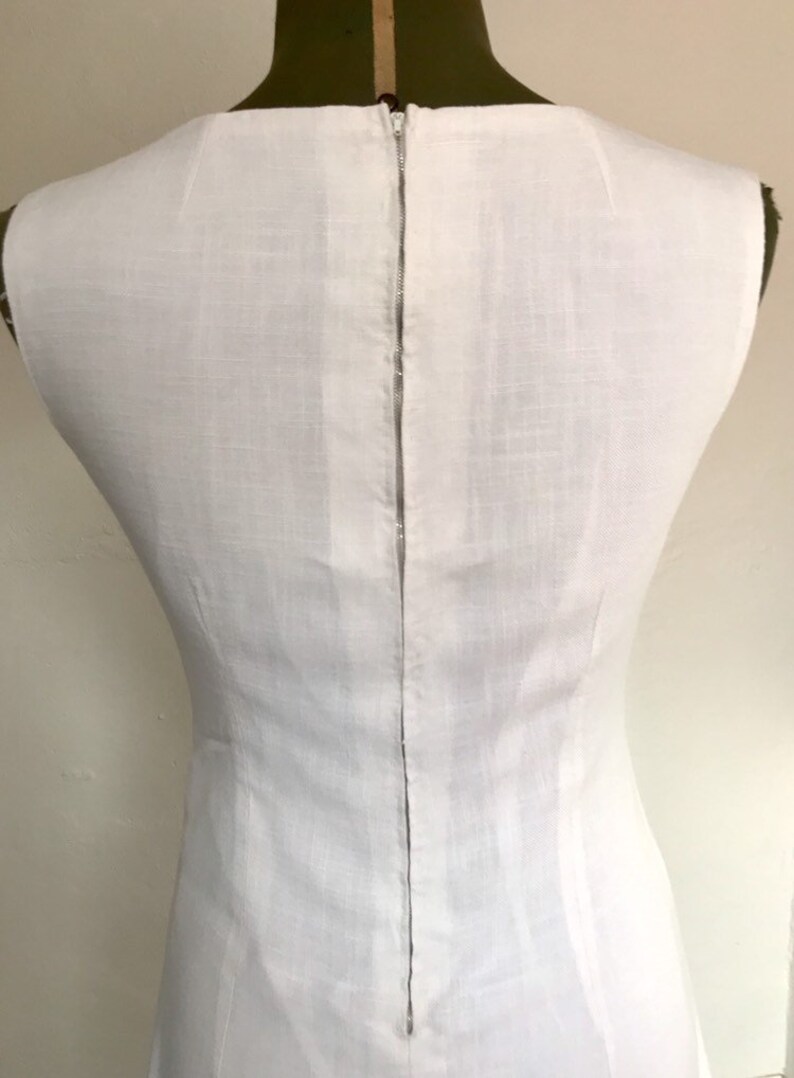 White dress vintage woman summer boho tube sundeck dress