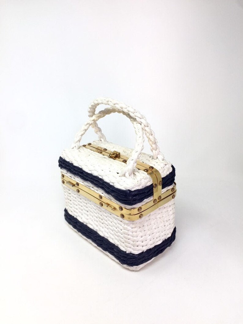 sac en paille vintage
