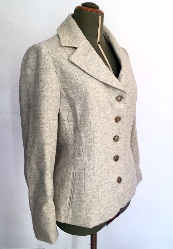 Mila Schön vintage grey greige beige blazer - image 2