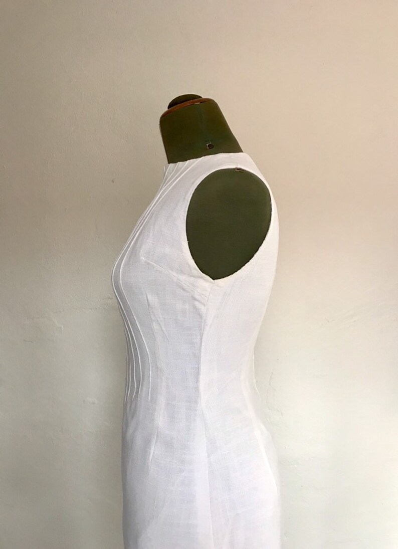 White dress vintage woman summer boho tube sundeck dress