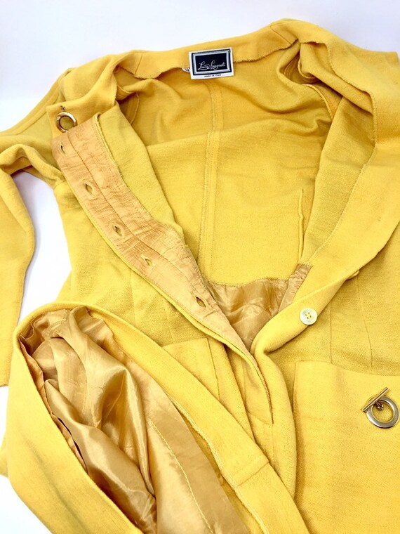 Luisa spagnoli vestito vintage giallo abito anni … - image 10