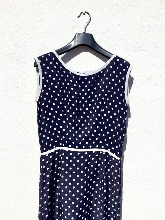dotted tube dress 1990\u2019s vintage Italian polka dot print dress Made in Italy