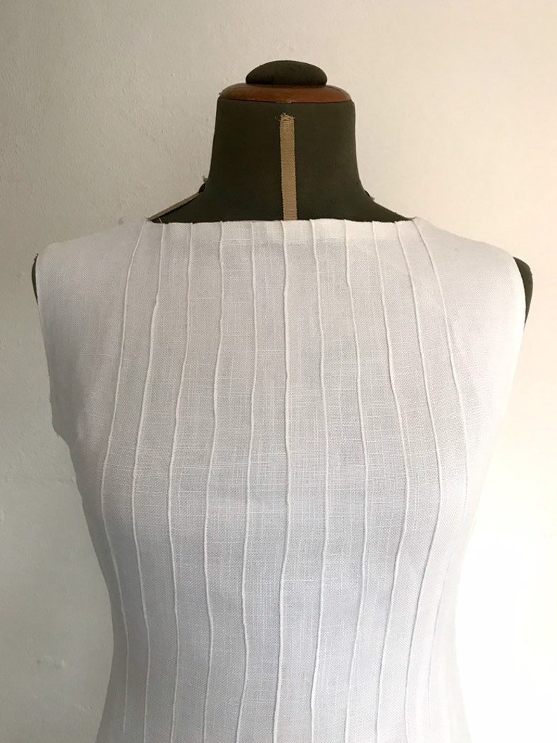White dress vintage woman summer boho tube sundeck dress