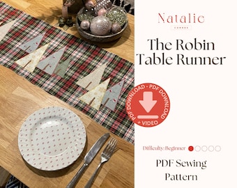 The Robin Table Runner Sewing Pattern | Christmas Craft Pattern | Beginner Sewing | Christmas Gift | PDF Pattern Download