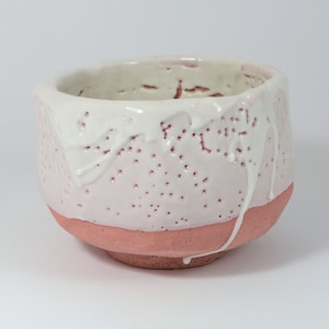 Chawan with expressive Shino glaze// Matcha