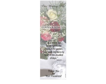 Cake Serving Set Wedding Bookmark Favors - Thank You Bookmarks - Silver Bookmarks (50 minimum.)