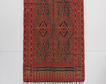 Sumba ikat made on a loom traditional