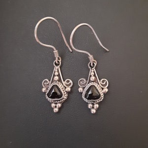Pendientes de plata 925 y onix cabujón