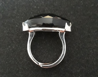 925 silver and black onyx ring