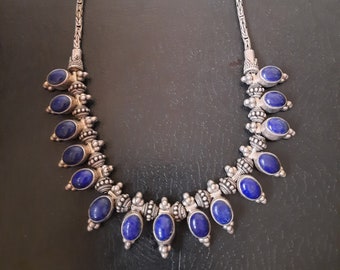 Old 925 silver and lapis lazuli necklaces