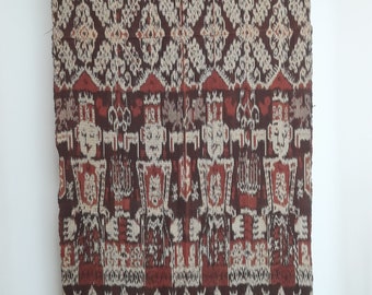 ヴィンテージ インドネシア スンバ島 イカット 手織り コットン
