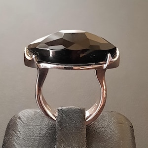 925 silver and black onyx ring