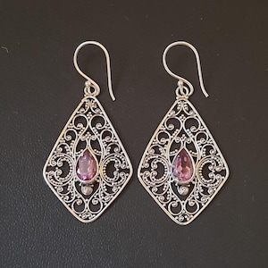 Handmade jewelry for woman in silver and amethyst