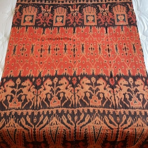 Sumba ikat in cotton, loomed and hand-woven in Indonesia.
