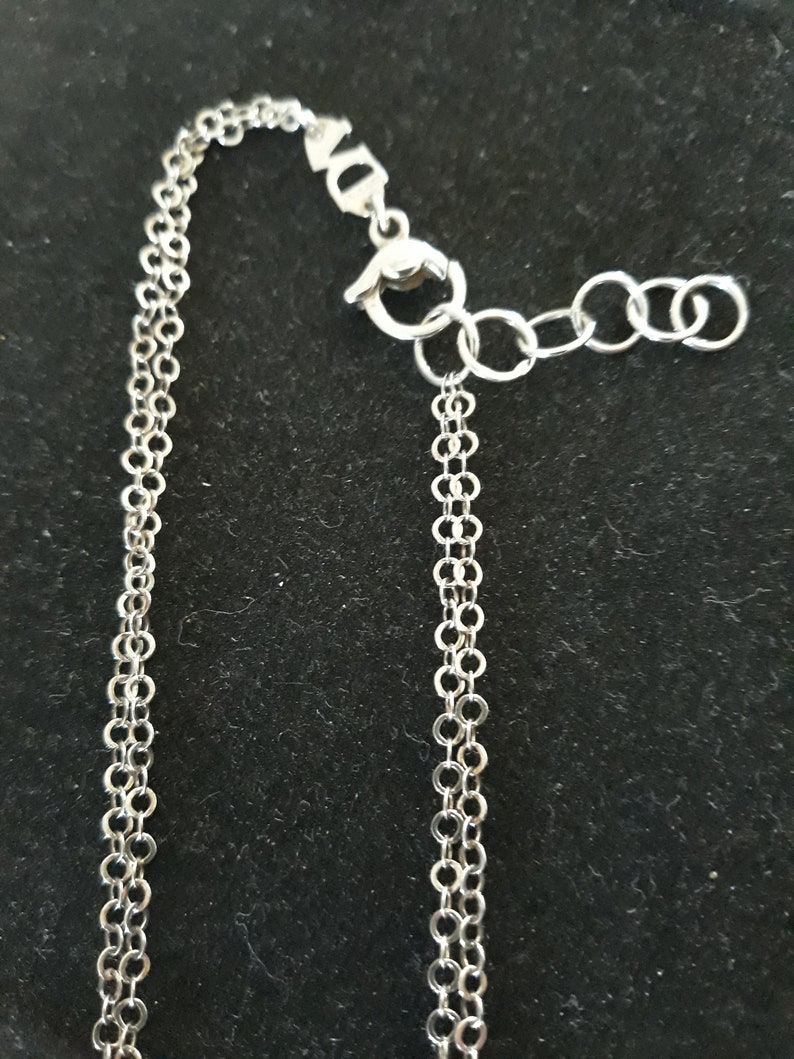 925 silver necklace and onyx pendant