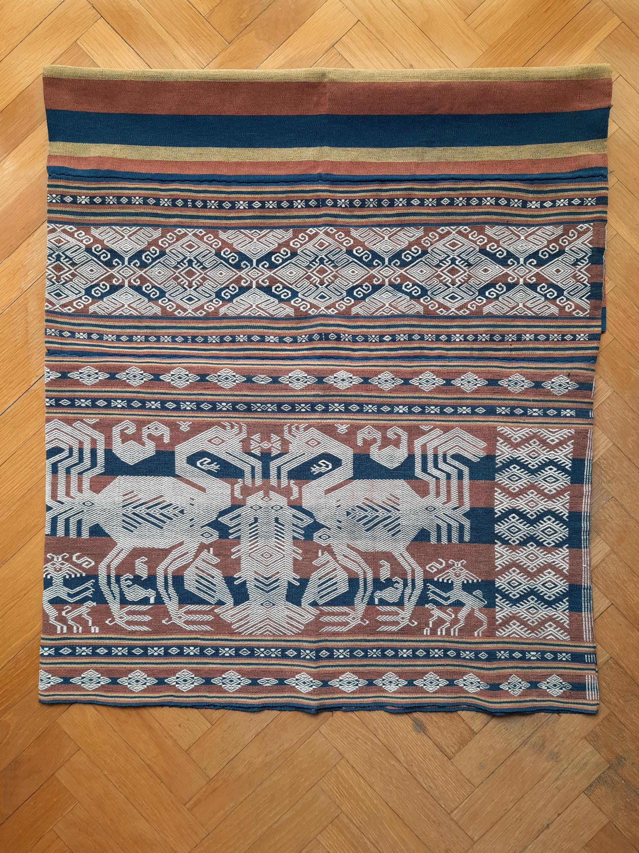 A COLLECTION OF SEVEN INDONESIAN SUMBA IKAT COTTON TEXTILE PANELS