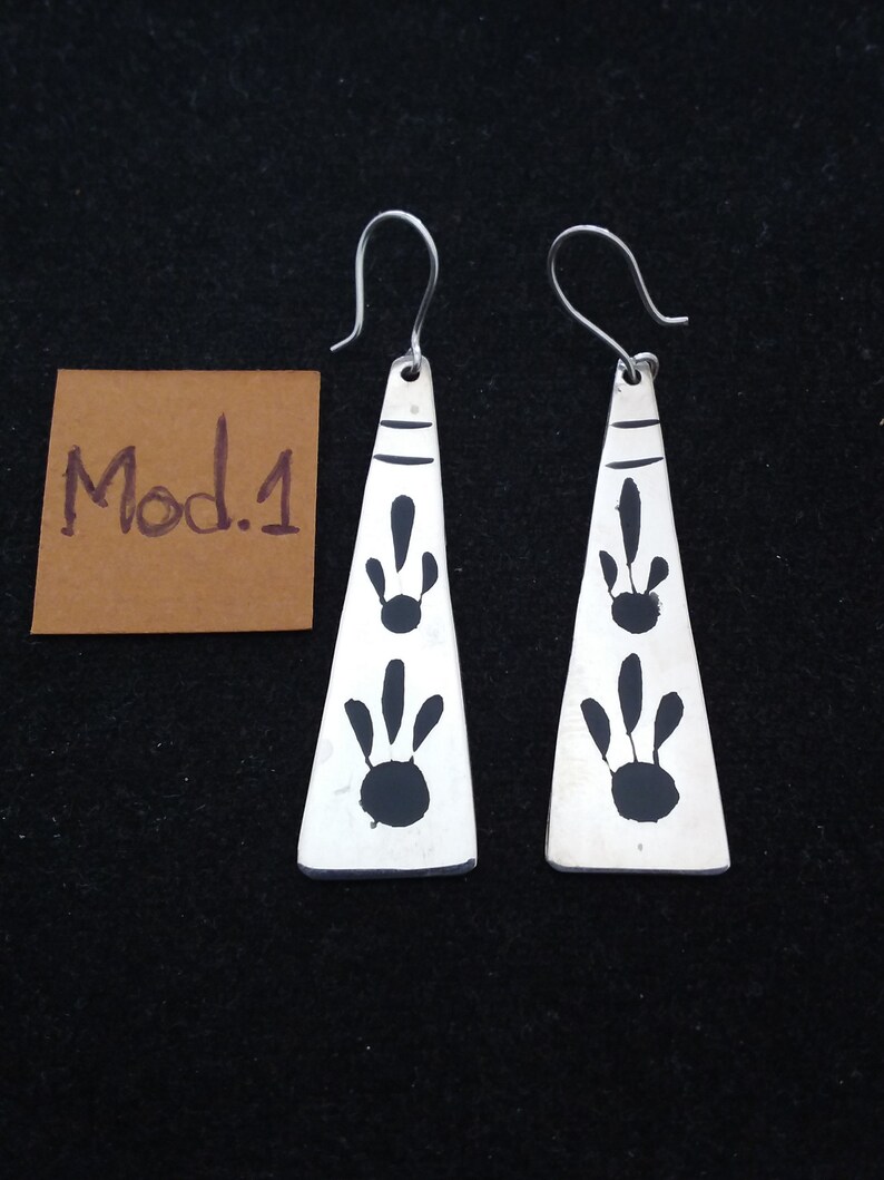 Sterling silver dangle earrings