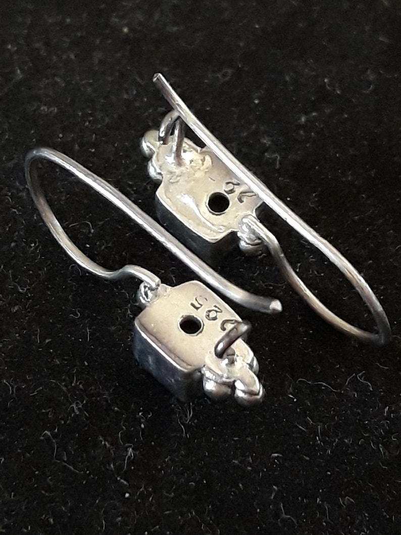Amethyst and 925 silver earrings handmade in Bali Indonesia image 5