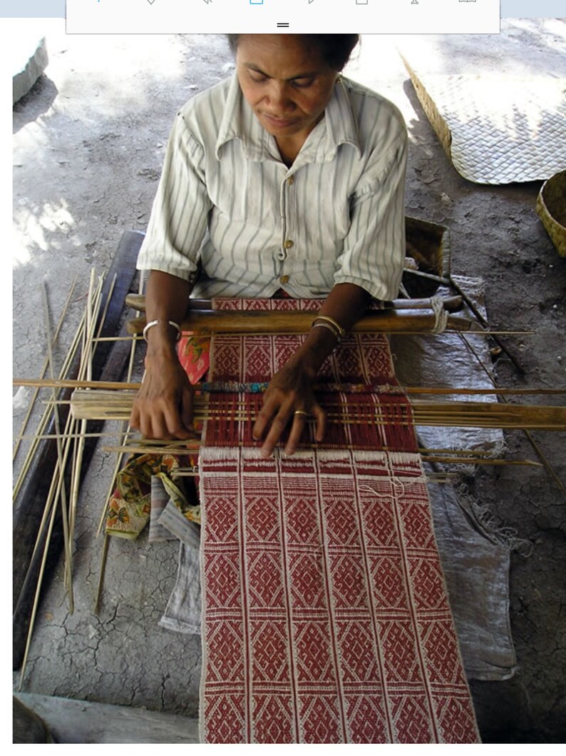 Cotton Indonesian Ikat Hand Made in Timor Etsy